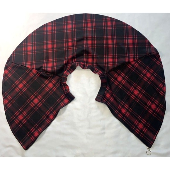 Hot Topic Skater Skirt Red and Black Extra Small Front Zipper - Picture 5 of 9